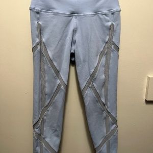 Alo baby blue mesh cropped leggings